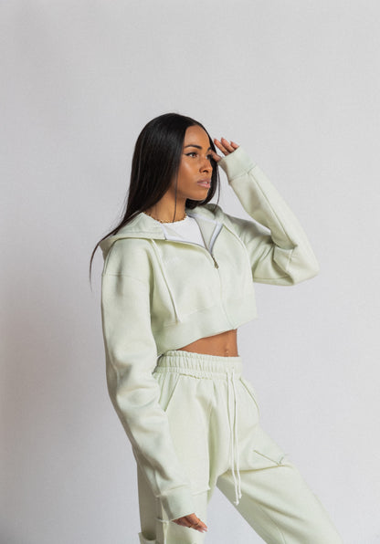 NOW OR NEVER ZIP HOODIE - Mint