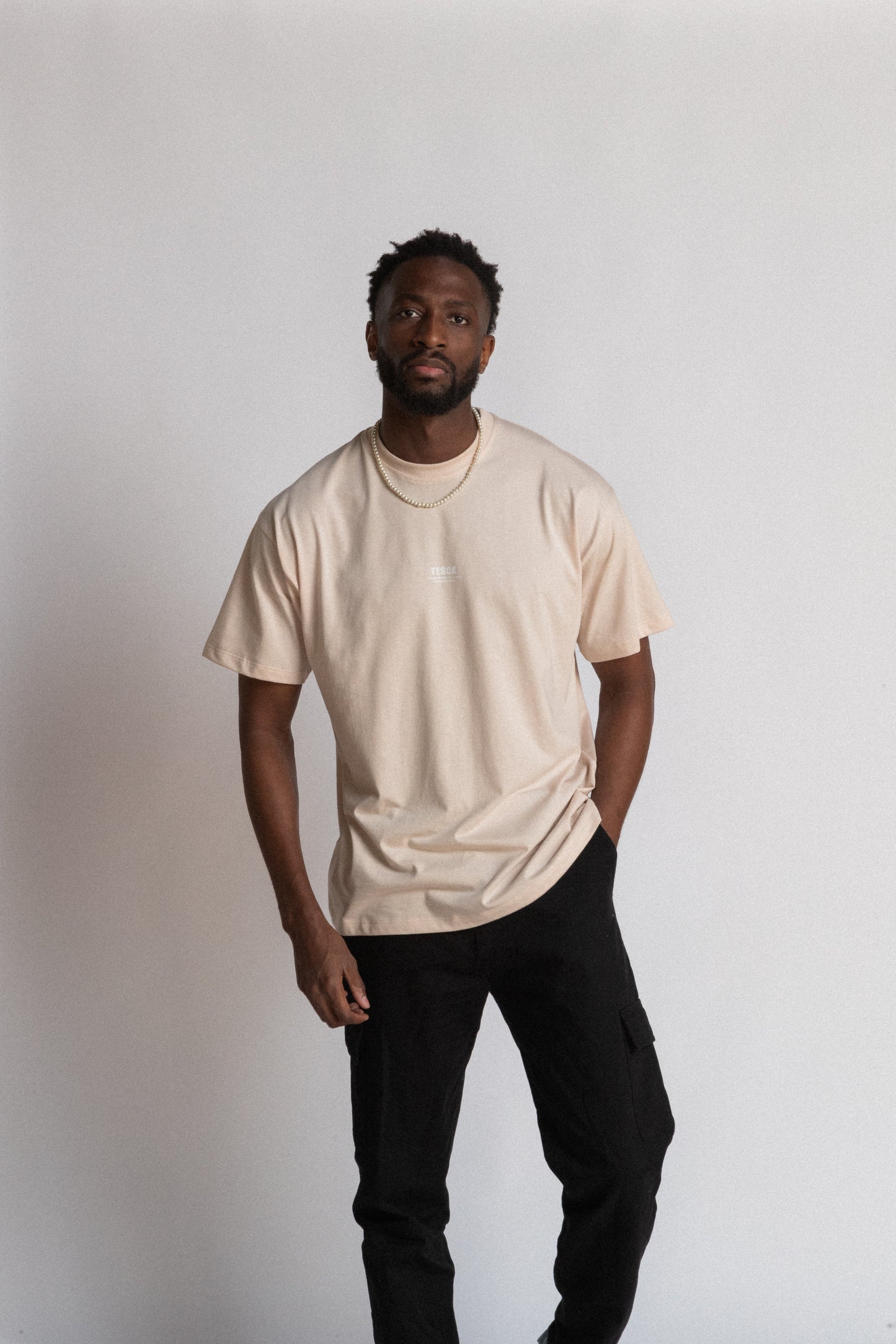 NOW OR NEVER OVERSIZED T SHIRT - Beige